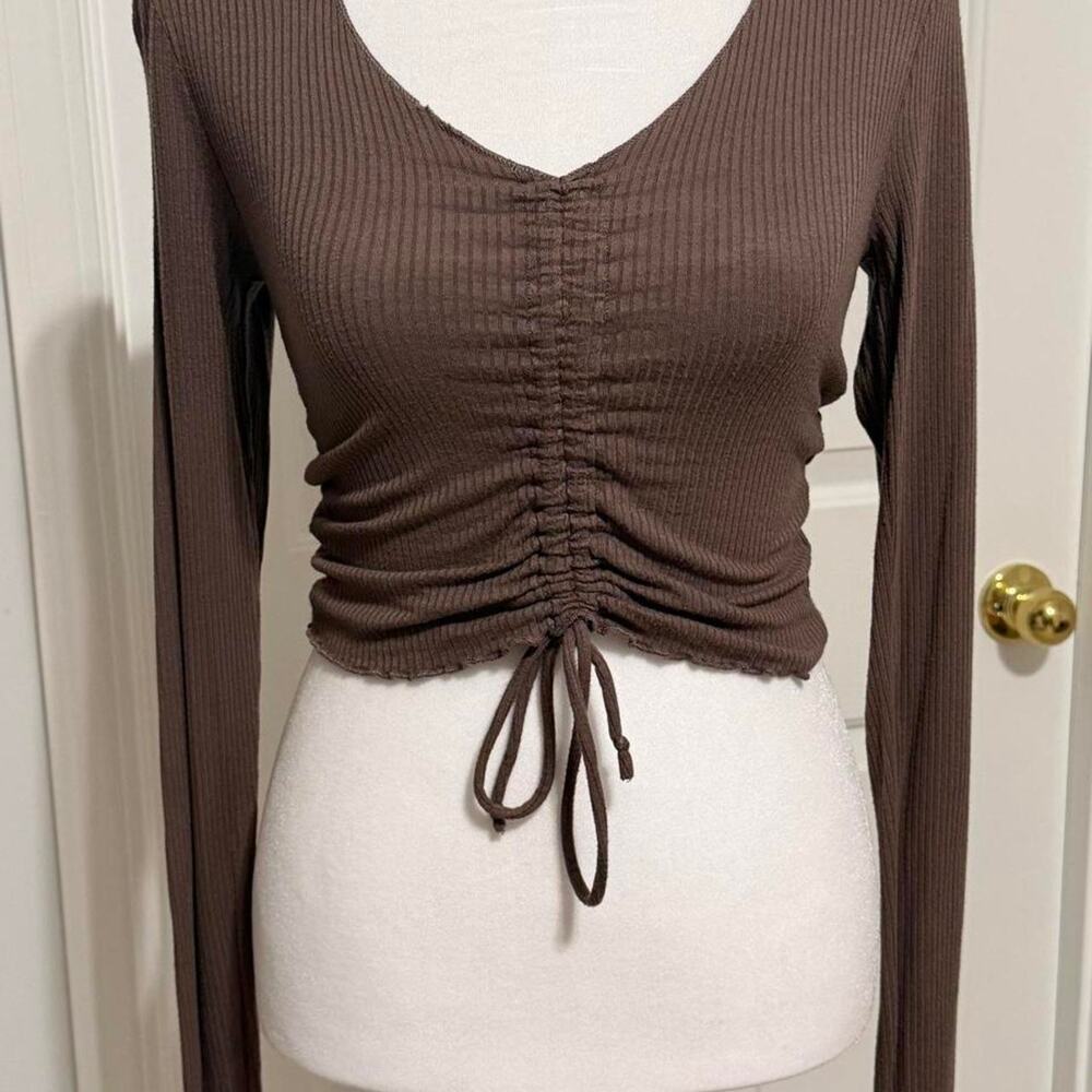 Antistar brown ribbed long sleeve